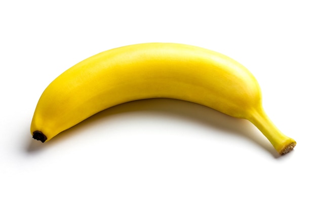 Yellow banana on a white background isolate