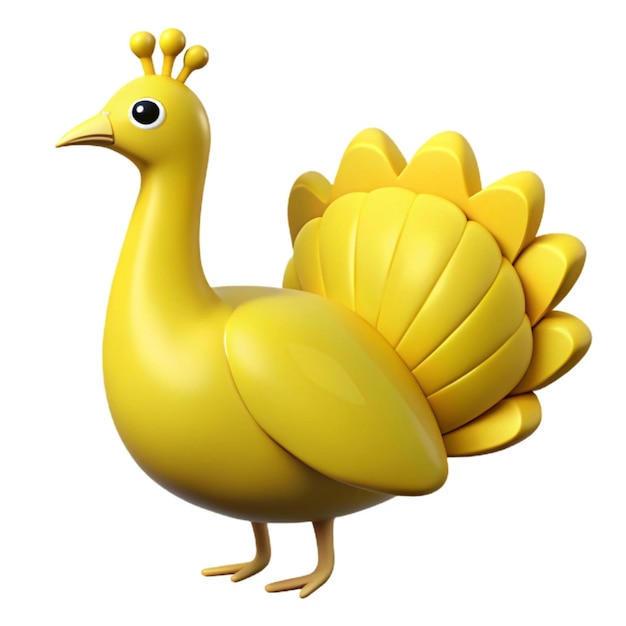 a yellow bird with a yellow beak and a yellow one that says quot a turkey quot