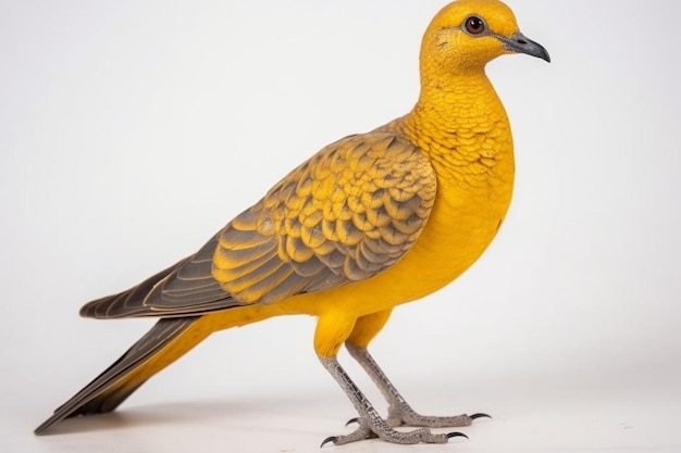 a yellow bird with yellow feathers