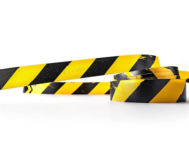 Photo yellow and black barrier strap