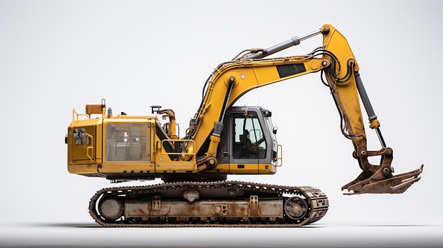 Yellow and Black Bulldozer on White Surface