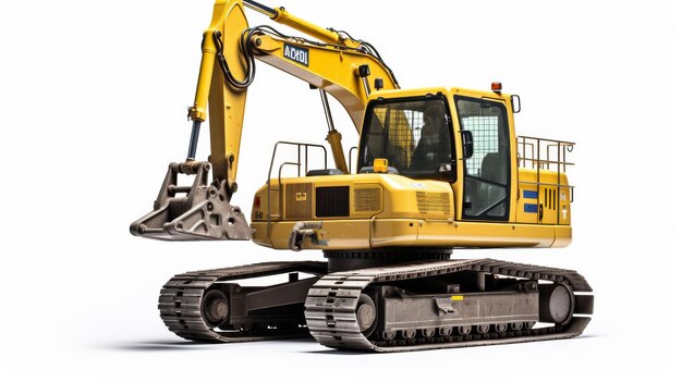 Yellow and Black Excavators at Construction Site