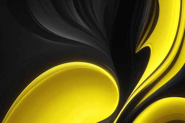 Yellow and black motions abstract background