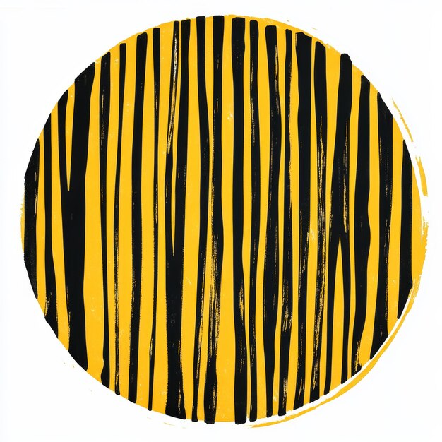 Photo yellow and black stripes on a white background zebra print