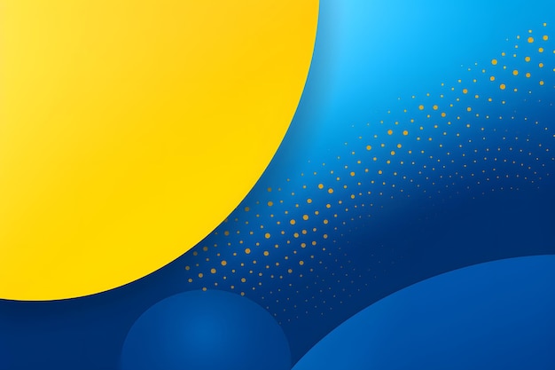 yellow and blue abstract background template vibrant color gradients dots