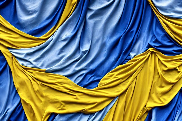 Yellow and blue fabric