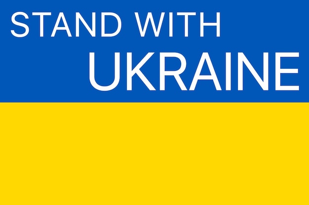 The yellow and blue flag is the national symbol of Ukraine. Stand With Ukraine