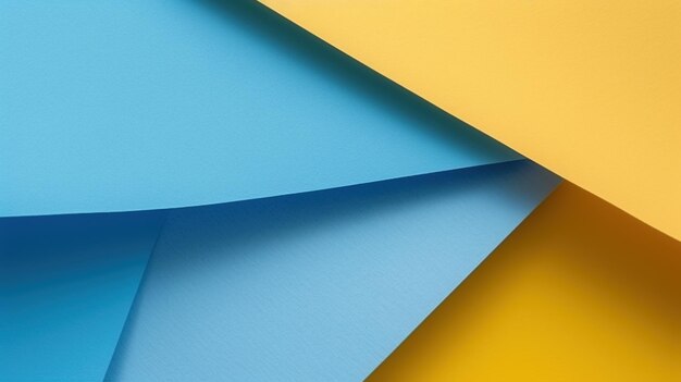 Yellow and blue pastel paper color for background generative AI