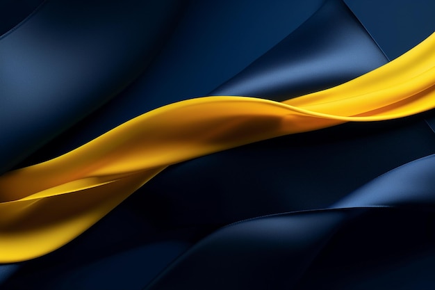 Yellow and blue ribbons representing the colors of the Ukrainian flag