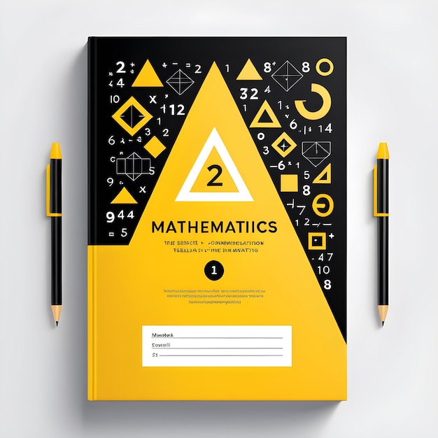 a yellow book with a black and white triangle on it