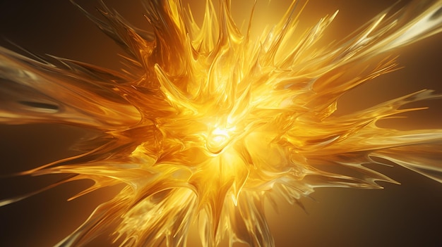 Yellow and Bronze Abstract Solar Flare