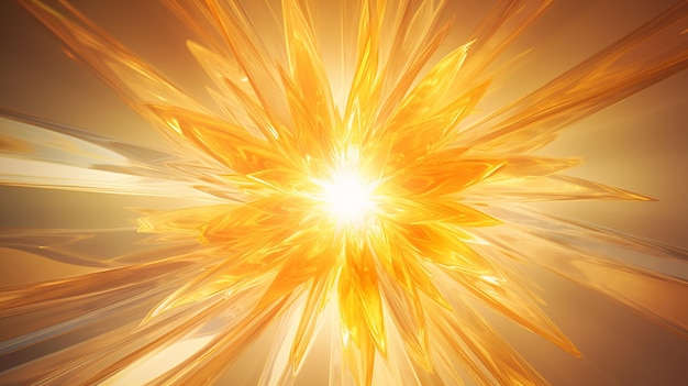 Yellow and Bronze Abstract Solar Flare