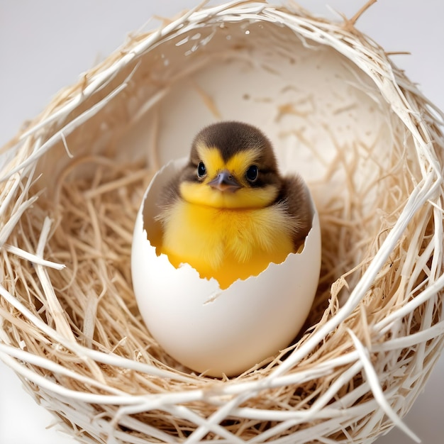 Photo a yellow and brown egg with a yellow stripe on the egg