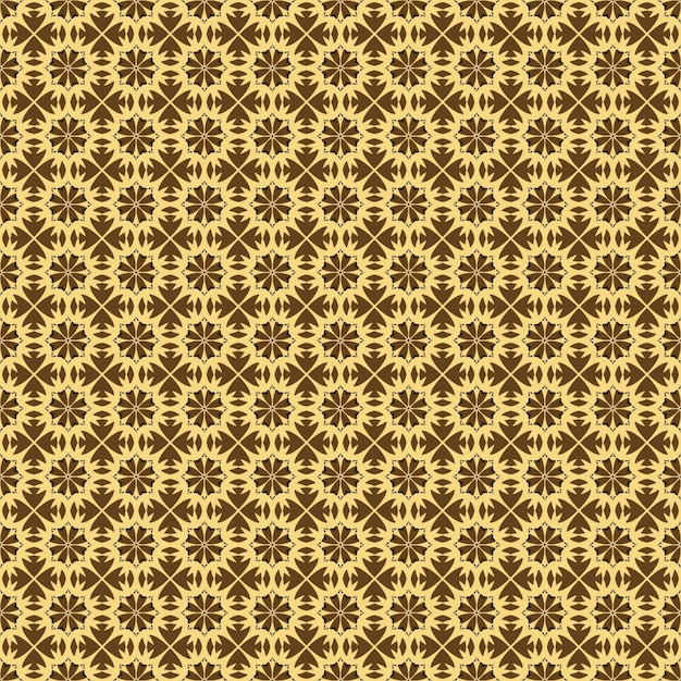 Yellow and brown pattern with a floral motif.