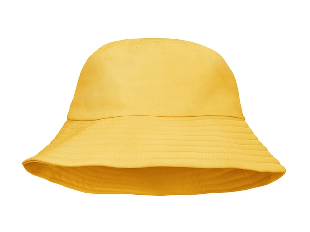 yellow bucket hat Isolated on a white background