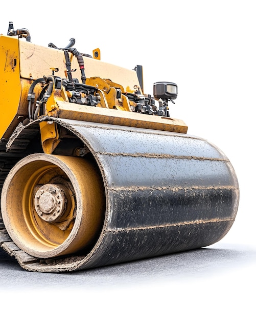 a yellow bulldozer is laying on the ground