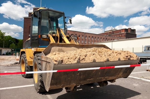 Yellow bulldozer