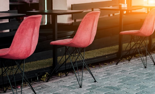 Yellow cafe chairs