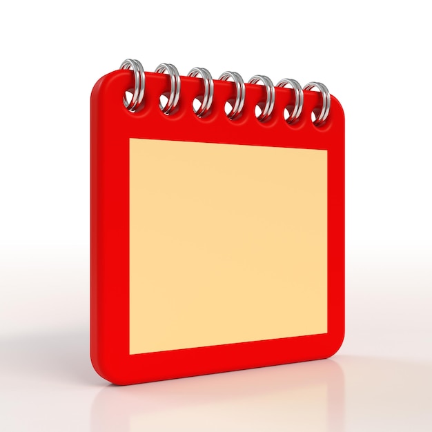 Yellow Calendar Icons Isolate on White Background 3d Rendering