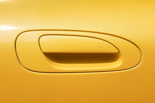 Yellow Car door handle