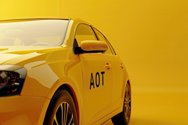 Photo a yellow car with the word auto on it