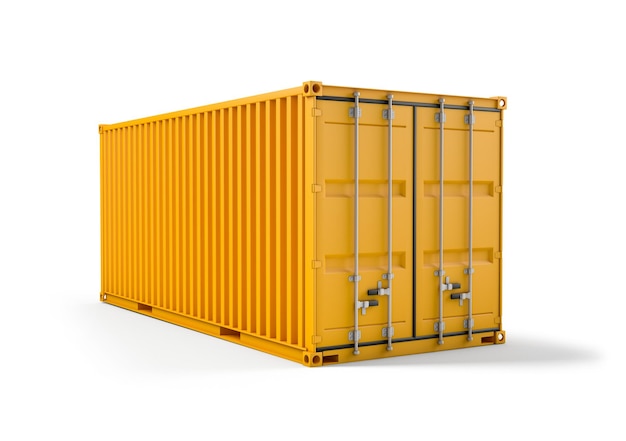 Yellow cargo container