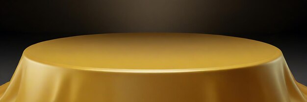 Photo a yellow chair with a gold top sits in front of a black wall