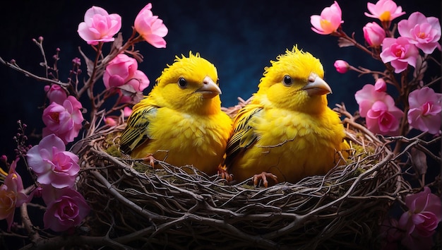 yellow chicks bird