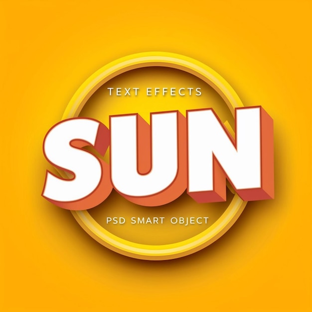 a yellow circle with the word sun on it