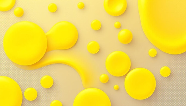 Photo yellow circles on a light background