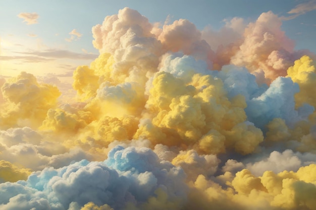 Yellow Clouds Background Cloud Background Clouds Background Sky Background Clouds Texture Clouds Wallpaper AI Generative