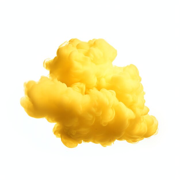 Photo yellow clouds on white background illustration