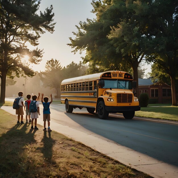 a yellow color school bus