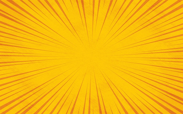 yellow comic zoom rays colorful cartoon background