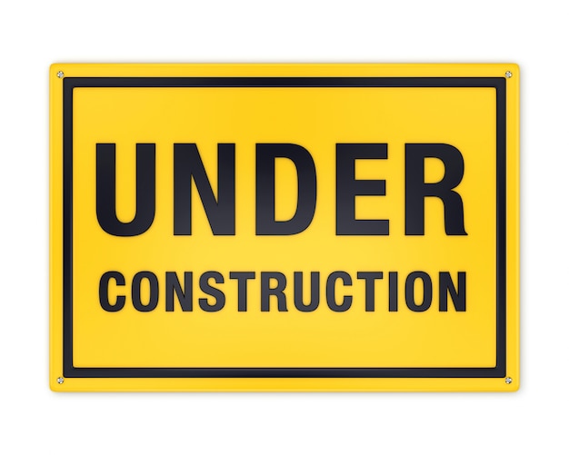 Yellow Under construction sign