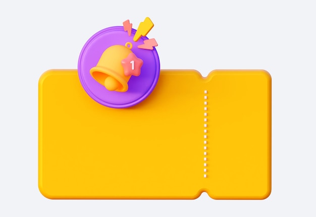 A yellow coupon with a message and a notification that you can buy at a favorable discount