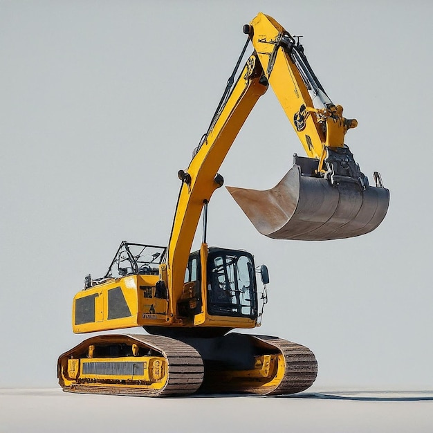 Photo a yellow crane with the word quot excavator quot on it