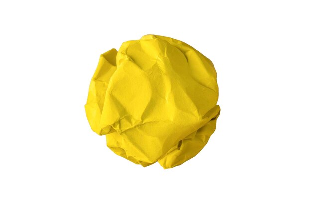 Yellow crumpled paper