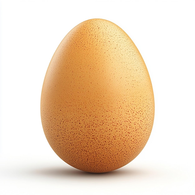 a yellow egg with a brown egg on the bottom