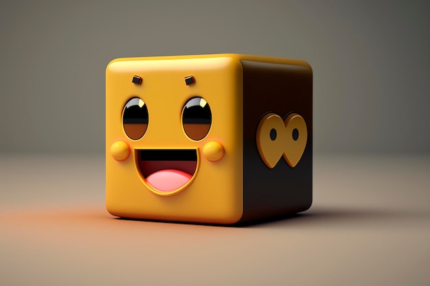 A yellow emoticon with a smiley face