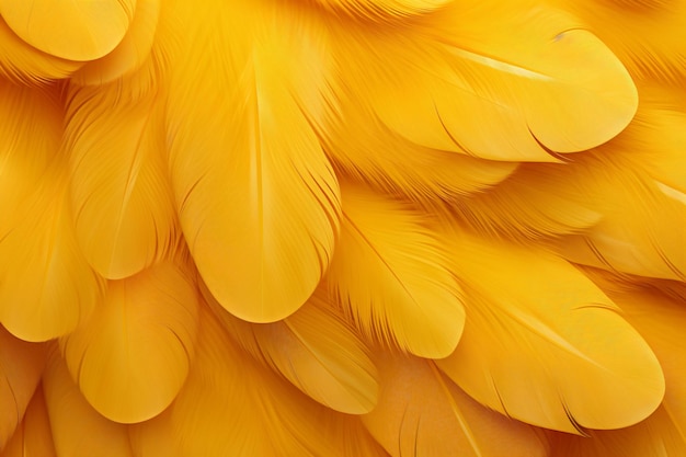 Yellow Feathers Background Yellow feathers pattern feathers background feathers wallpaper bird feathers pattern AI Generative