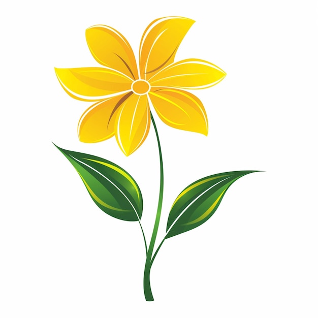 yellow flower vector logo isolated on background