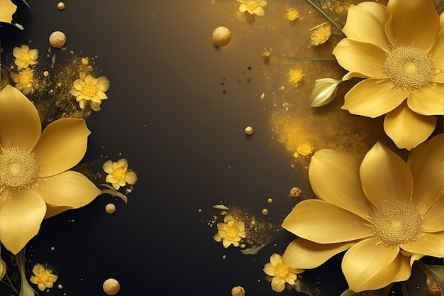 Yellow flowers background