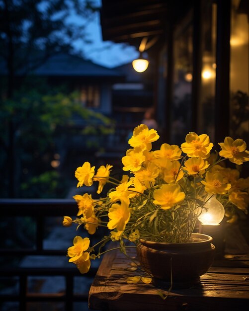 Yellow Flowers Cluster Basking