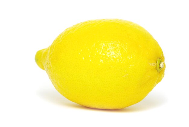 Yellow fresh lemons isolated on a white