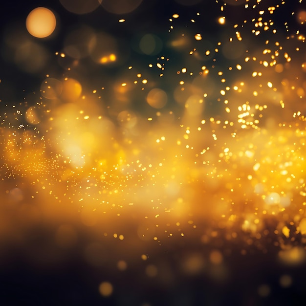 yellow glow particle abstract bokeh background