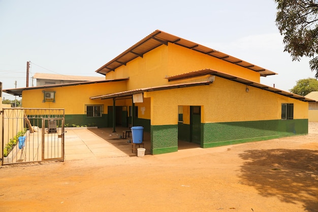 Yellow and green house in conakry guinea