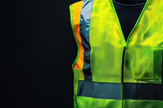 Photo yellow and green safety vest isolated