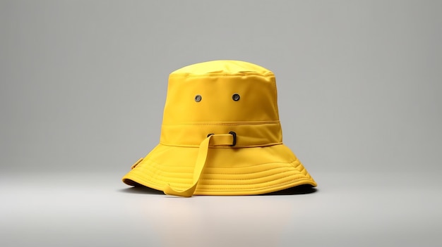 Photo yellow hat isolated on white background clipping path included for easy editing