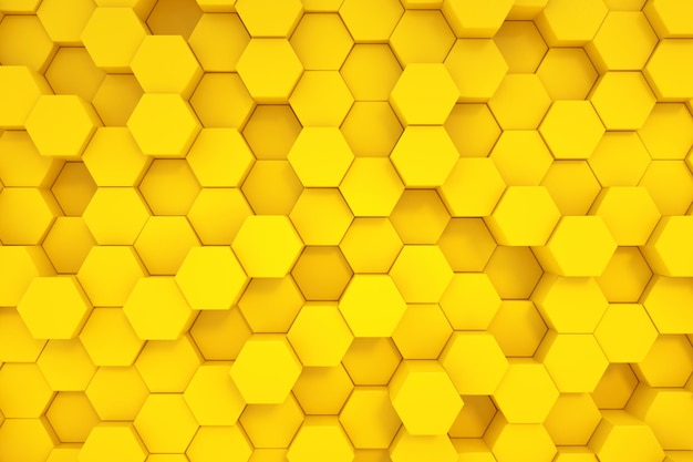 Yellow hexagon wall